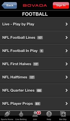 NFL Bookie App