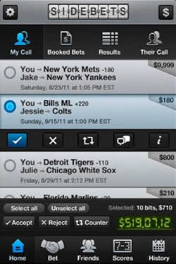 SideBets for iPhon, iPad and Android