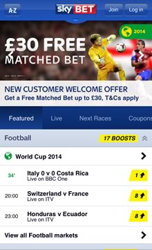Download the SkyBet App