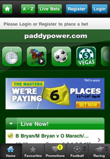 Paddy Power Blackbery App